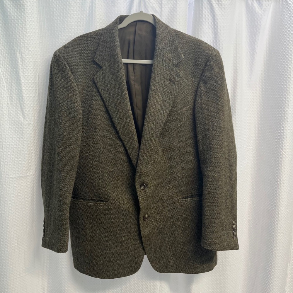 Polo Ralph Lauren Brown Herringbone 100% Lambswool Blazer Sport Coat
Tweed Vtg